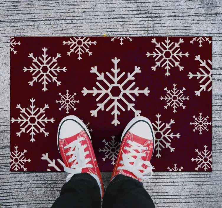Sista chansen Festliga snöflingor Vinylmatta Jul