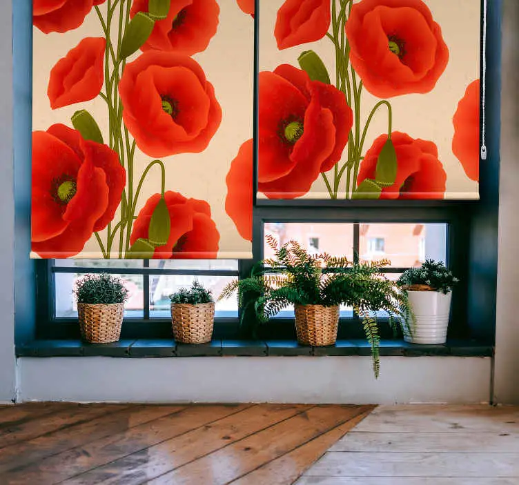Fynd Vallmo Rullgardin fler blommor och växter