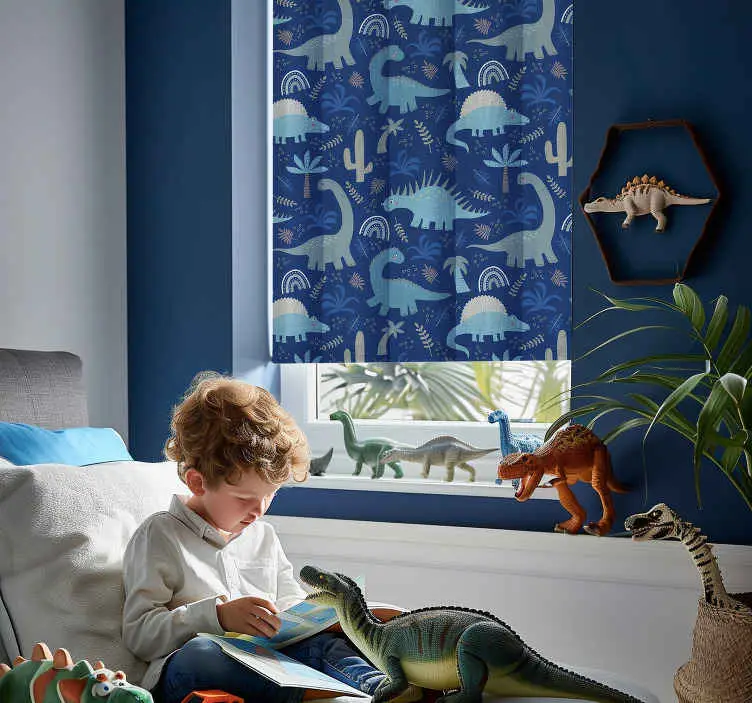 Blå nyanser Rullgardin dinosaurie Begränsad tid