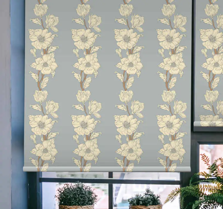 Säker betalning Vertikalt elegant mönster Rullgardin blommig