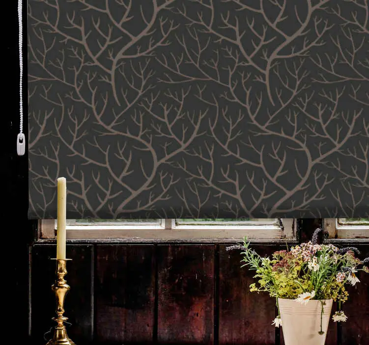 Elegant grenmönster Rullgardin träd Outlet