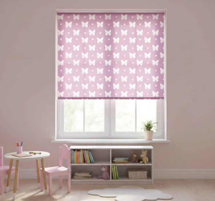 Rullgardin barn rosa flygande fjärilar Köp online
