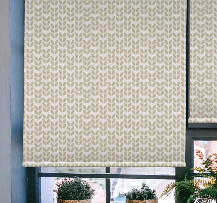 Premium Bladmönster design Rullgardin blommor och växter