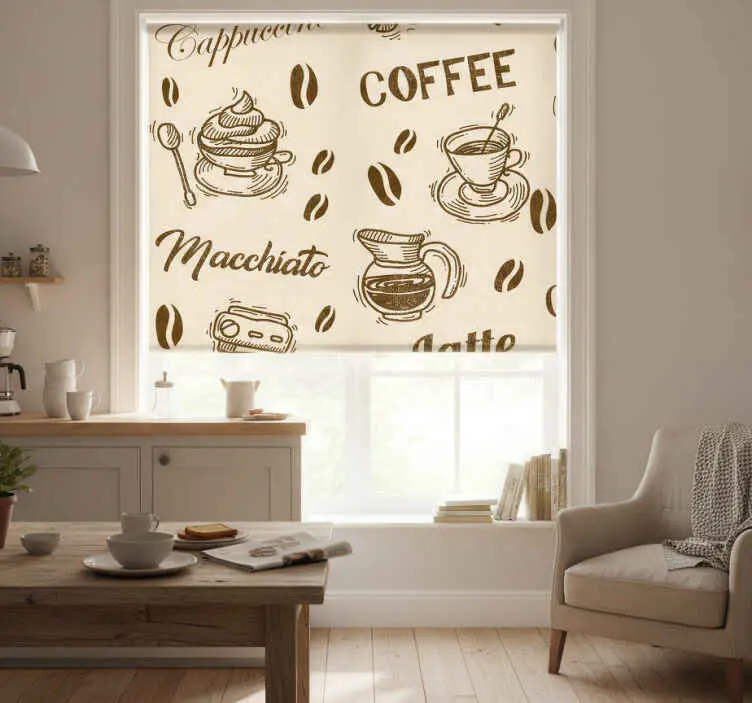 Sänkt pris Rullgardin kök kaffedesign