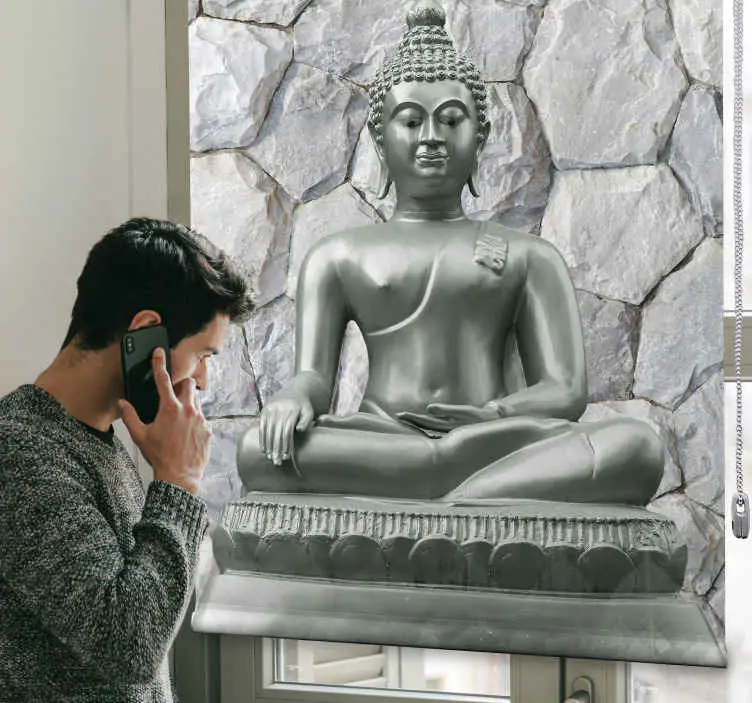 Handla nu Steneffekt buddha zen rullgardin