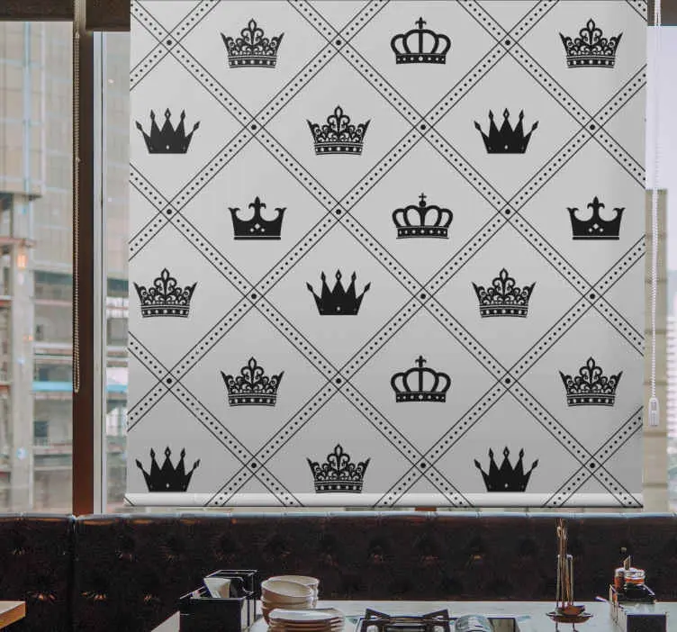 Kronmönster design Rullgardin elegant Bästa pris