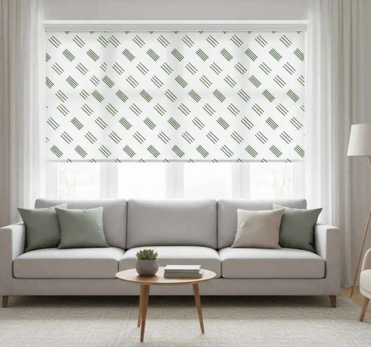 Rullgardin modern grön och vit modern design Populärt val