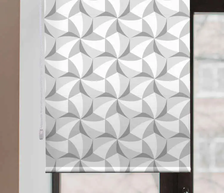 Billigare Geometriskt grått tema Rullgardin modern