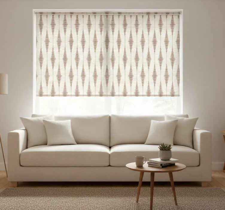 Rullgardin beige mocha mousse rabaul ikat Nedsatt pris