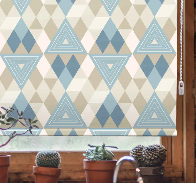 Billigare Geometriska trianglar mönster Rullgardin modern