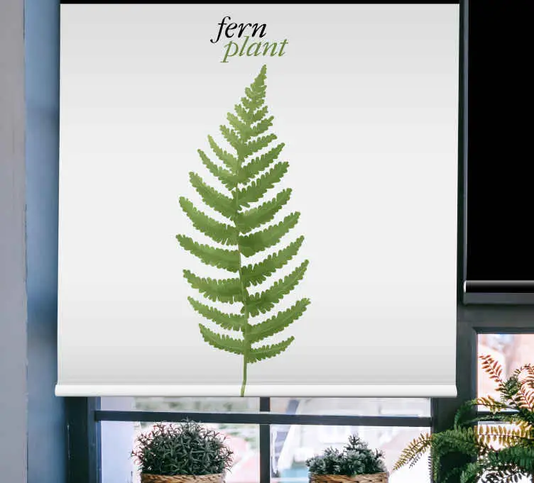 Erbjudande Ormbunke växt minimalistisk vardagsrum rullgardin