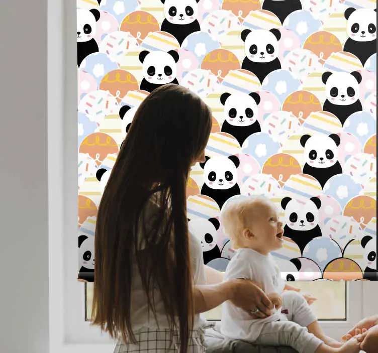 Lågt pris Lapptäcke djur panda design djur rullgardin