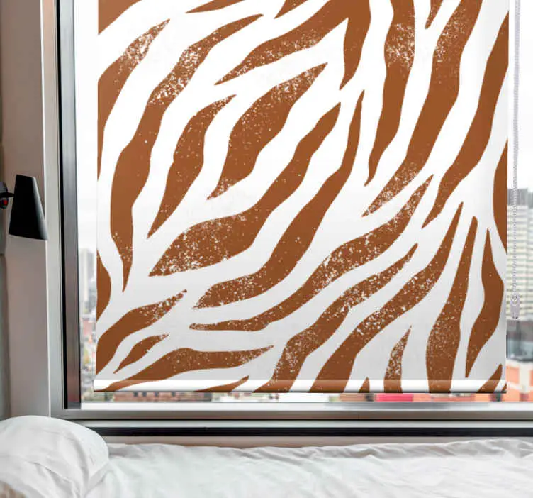 Brun zebra animal print animal rullgardin Fri frakt