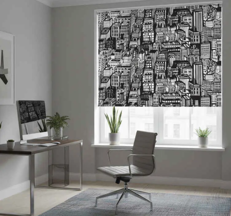 Rullgardin hemmakkontor new york-skyskrapor Outlet