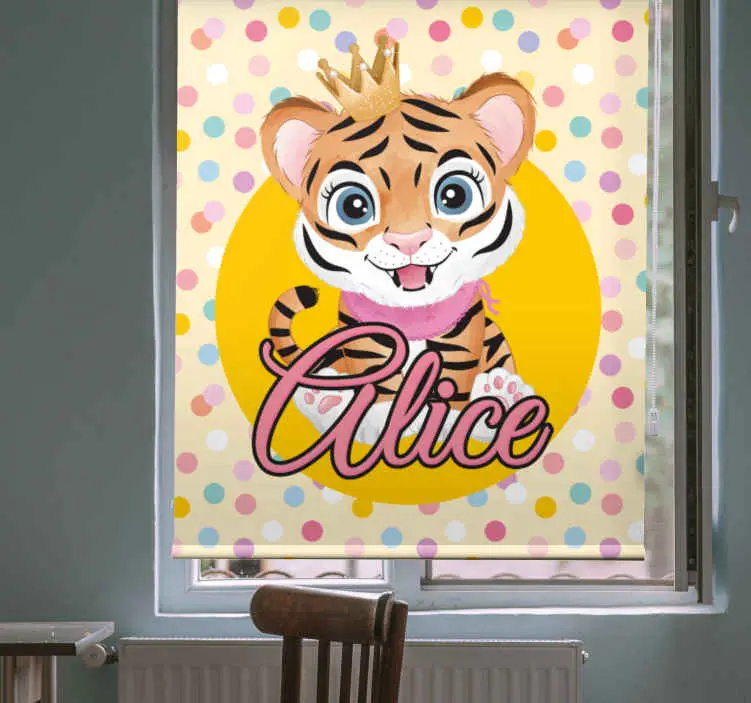 Bästa pris Anpassad baby tiger Rrullgardin barn