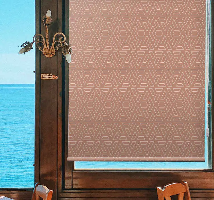 Bästa pris Abstrakt beige geometriska mönster Rullgardin modern