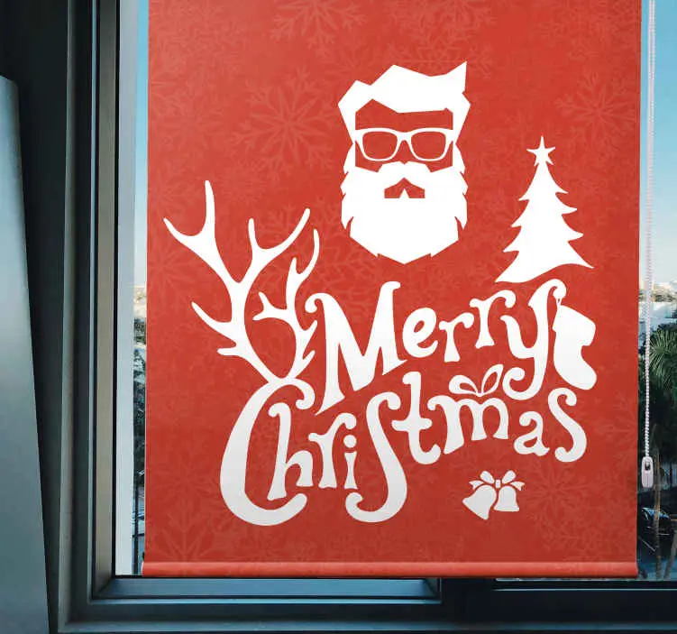 Jultomtens hälsning Rullgardin med text Fri frakt