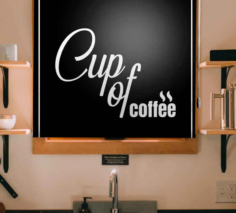 Kopp kaffe Rullgardin kök Nyhet