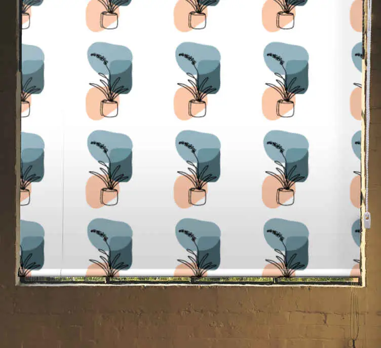 Snabb leverans Minimalistisk orkidédesign Rullgardin blommig