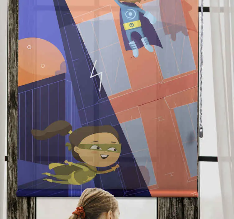 Expressleverans Superkids superhjälte rullgardin