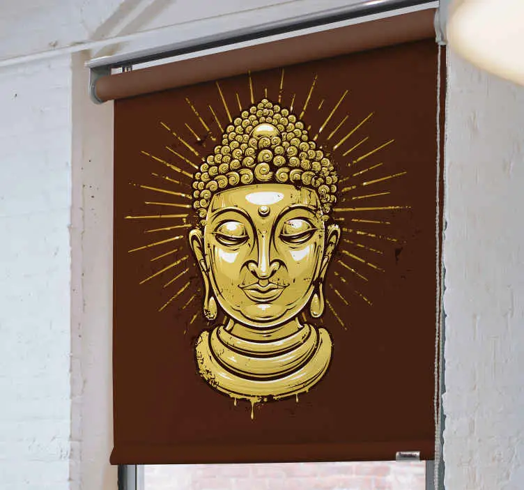 Expressleverans Gyllene buddha sillouhette zen rullgardin