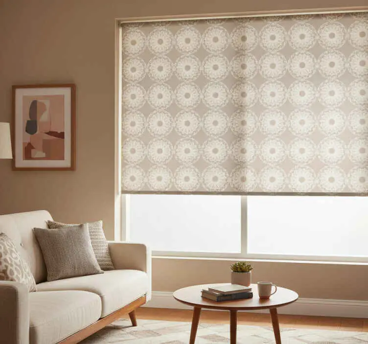 Sista chansen Rullgardin modern eklektisk stil beige cirklar