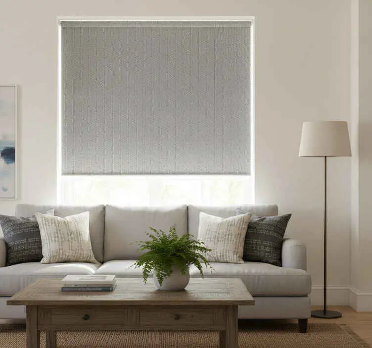 Erbjudandepris Rullgardin modern grå trianglar med textur