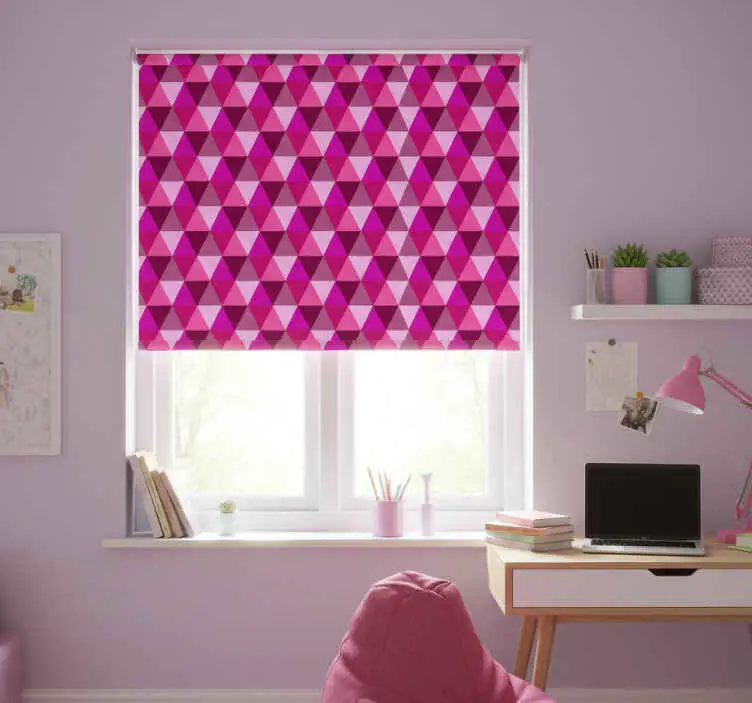 Rullgardin tonåringar fuchsia geometrisk Sänkt pris