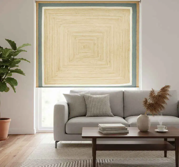 risnedsättning Rullgardin beige med tunnelmönster effekt