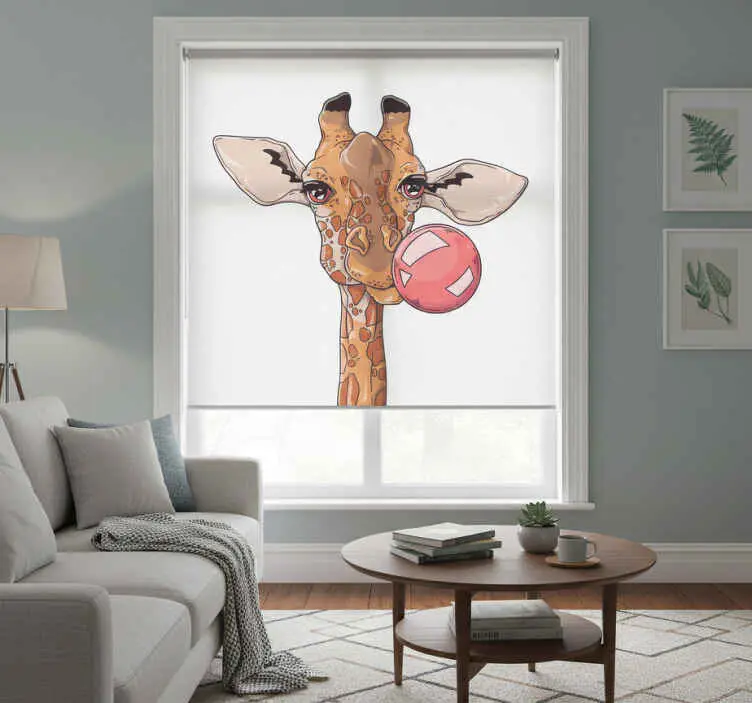 Populärt val Rullgardin vardagsrum giraff med tuggummi