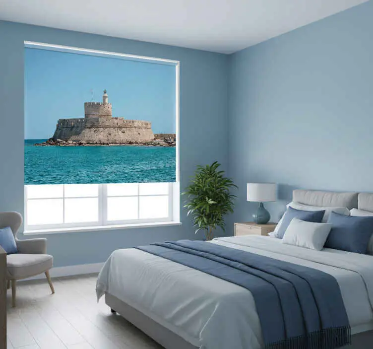 Rullgardin sovrum kolossens rester ocean rhodes Premium