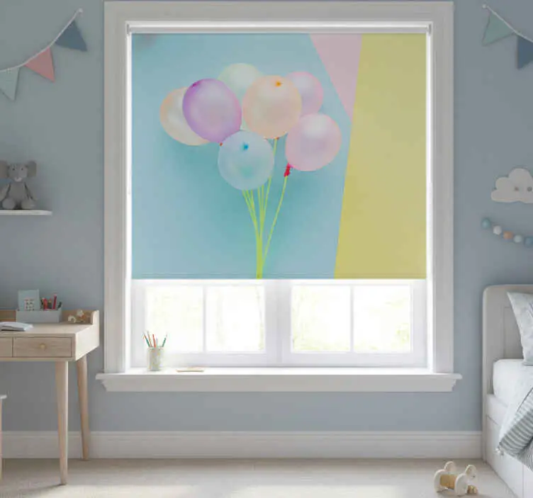 Rrullgardin barn modern ram med ballonger Kampanj