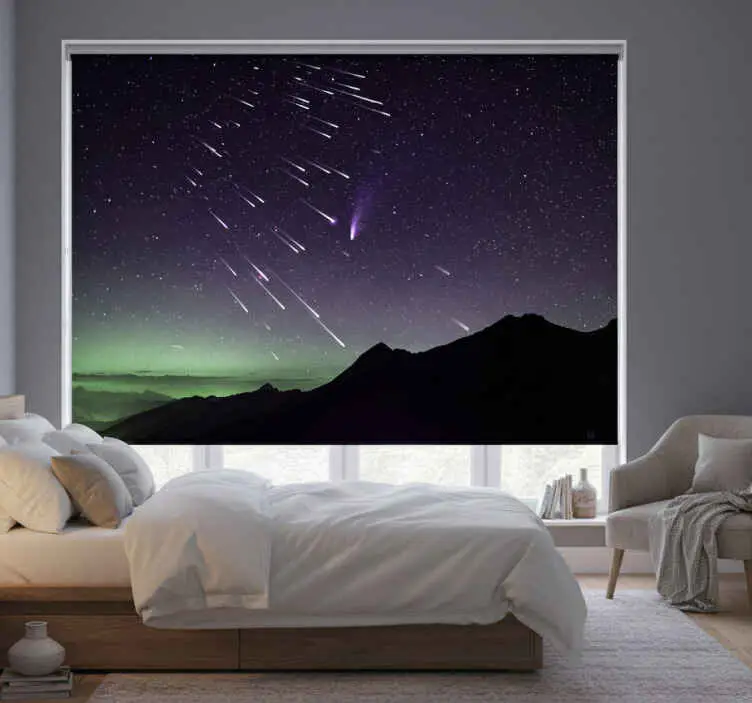 Rabatter Rullgardin sovrum meteorregn av stjärnfall