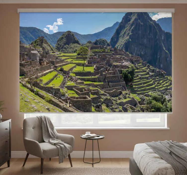 Begränsat antal Rullgardin sovrum machupichu ruiner