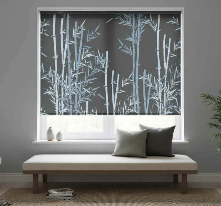 Billigare Rullgardin sovrum med bambublad design