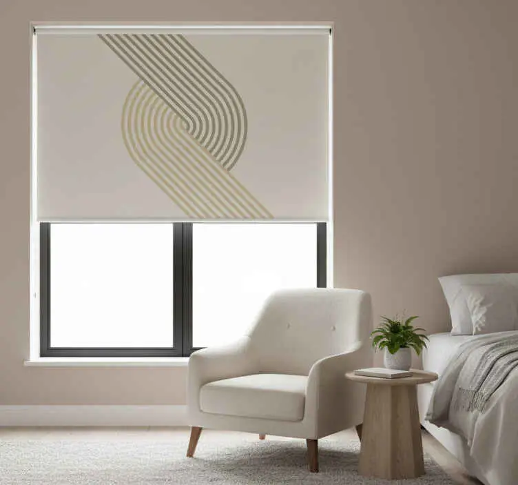 Rullgardin sovrum beige linjer vinylmatta Erbjudandepris