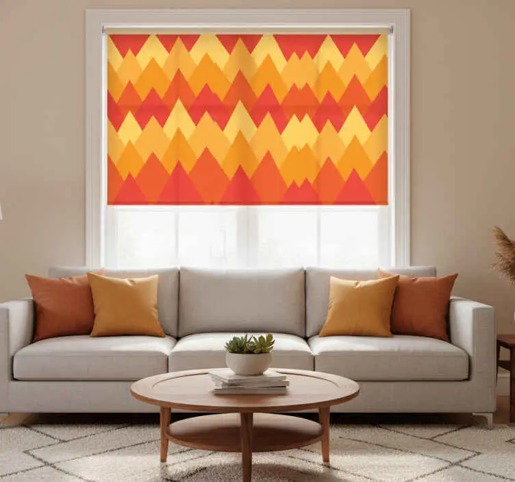 Köp nu Rullgardin vintage geometriska abstrakta berg