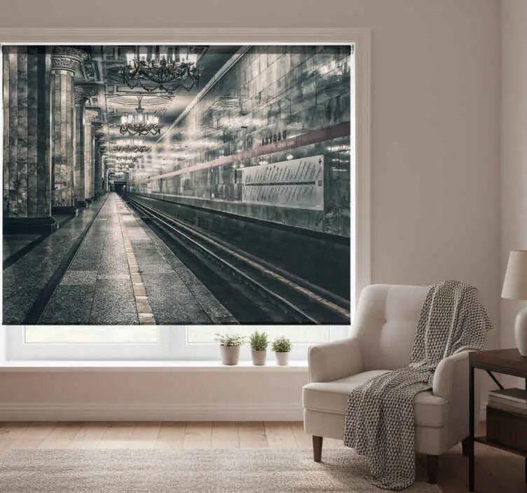 Rullgardin grå metro plattform Säker betalning