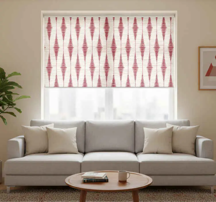 Erbjudandepris Rullgardin modern röd rabaul ikat