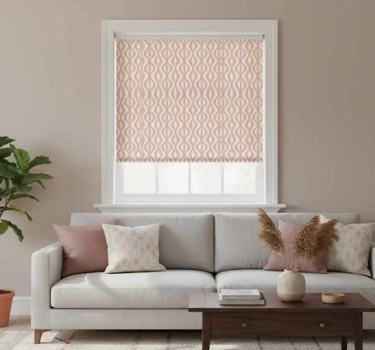 Trygg betalning Rullgardin modern dammros ikat geometrisk