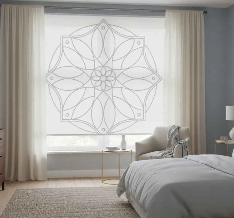 Vit rullgardin mandala mönster Köp nu