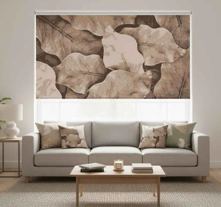 Rullgardin vardagsrum beige torkade blad Nyhet