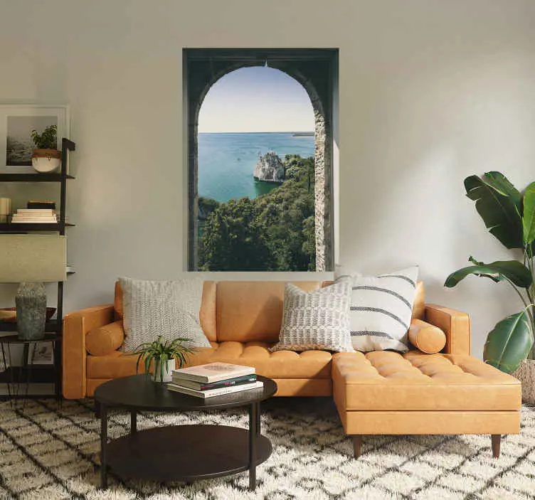 Landskap havsutsikt poster Premium