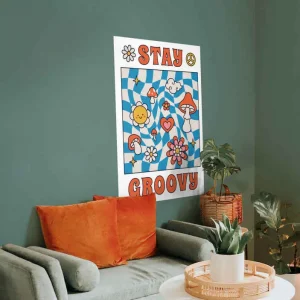 "stay groovy" poster tryck Snabb leverans