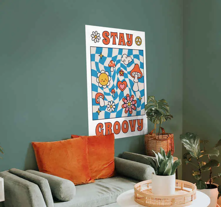 "stay groovy" poster tryck Snabb leverans