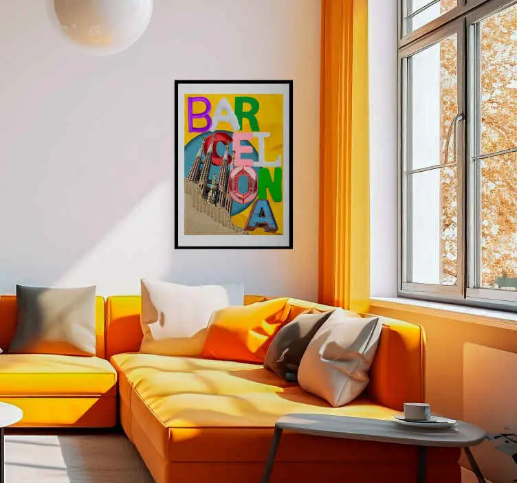 Kampanj Barcelona högskola poster vardagsrum