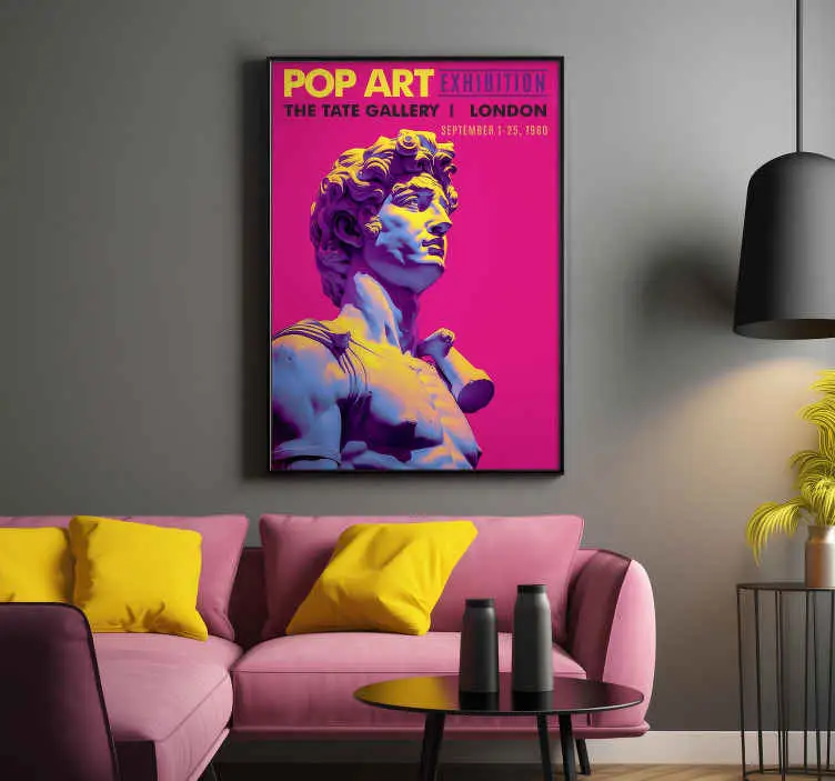 Popkonstutställning Poster vardagsrum Reapris