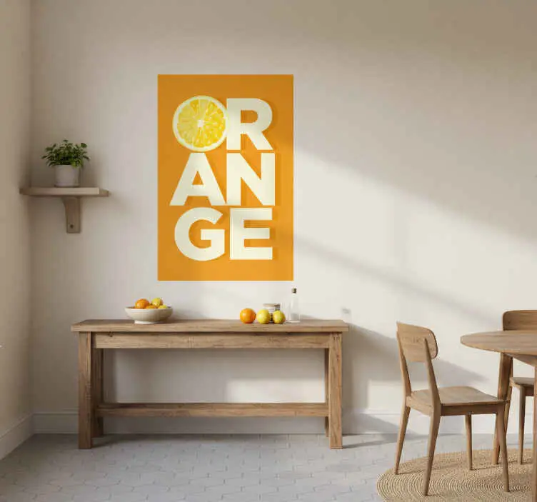 Begränsad tid Skivad apelsin text poster kök