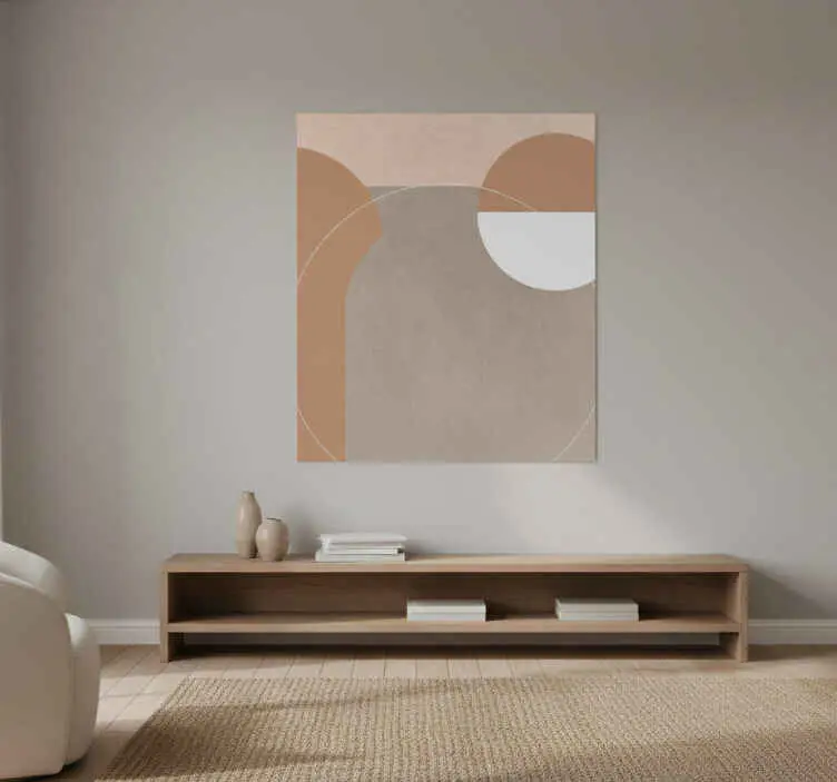 I lager Poster vardagsrum oregelbunden geometrisk stil