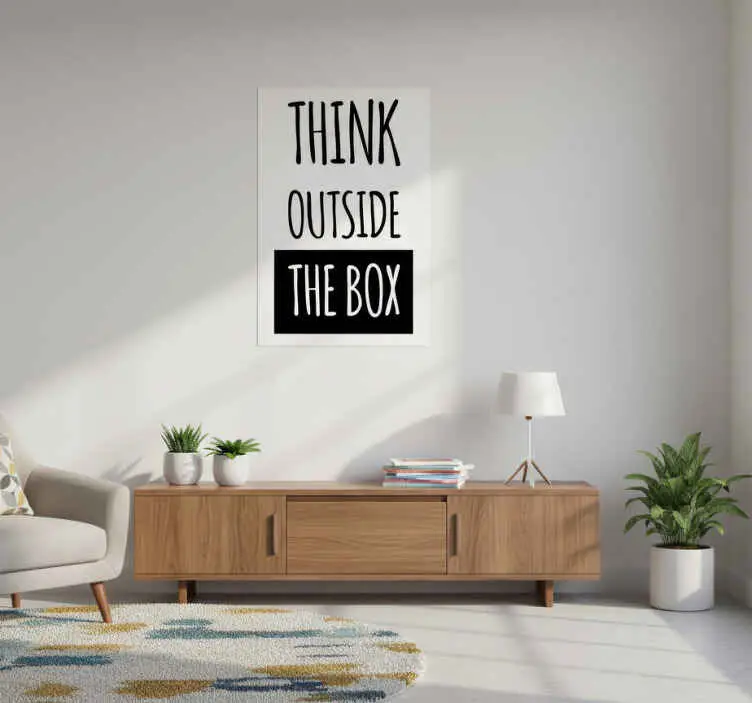 Poster kontor tänk utanför boxen Rea